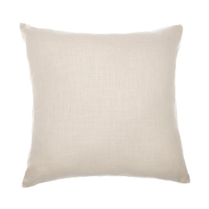 Homeroots 24" Ivory Check Cotton Blend Throw Pillow With Embroidery Ivory,Lilac  549441