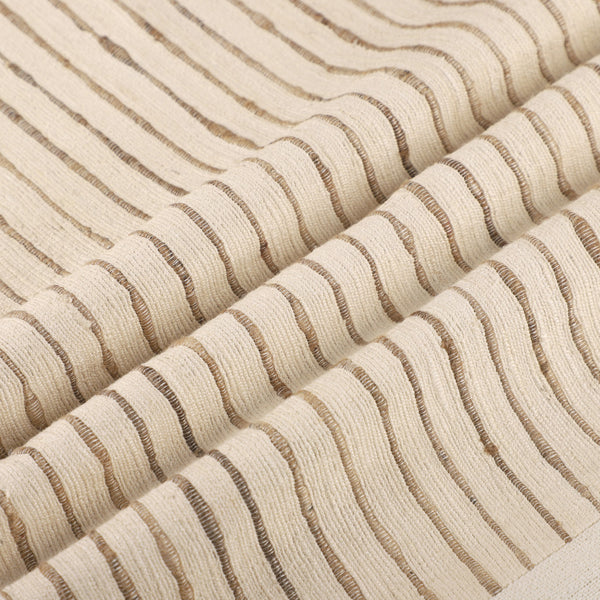 Homeroots 24" Beige And White Check Silk Throw Pillow With Embroidery   549445