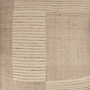 Homeroots 24" Brown And Beige Geometric Silk Throw Pillow With Embroidery   549446