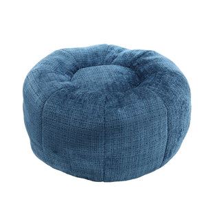 English Elm UNITED Cloud-Luxe Chenille Memory Foam Bean Bag Chair with Ottoman and Pillow for Ultimate Comfort Peacock Blue W1568P361694