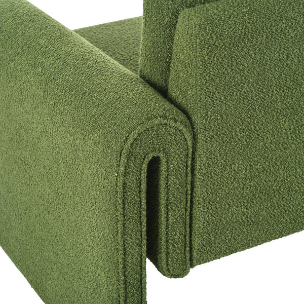 English Elm Christopher Knight Home® - Modern Bouclé Upholstered Accent Chair with Rounded Arms, Solid Wood Frame, 330lb Capacity, Luxe Comfort Green N765P248341N