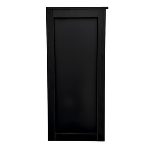 English Elm Black Walnut Modular Buffet Cabinet with Wine Storage Open Shelf and Drawer W331P410370