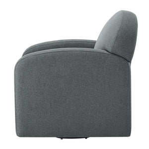 English Elm Edie Modern Grey Swivel Chair with Hemp-Like Fabric, 360° Rotation, Coil Spring Comfort, No Assembly Required B050P322599