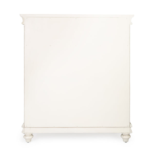Butler Specialty Brouno Elegant Rectangular Wood Accent Storage Chest With Glass Doors And Drawer For Stylish Decor White Mango Solids,Mdf,Plywood, Clear Glass (Non Tempered) 5499304-butler
