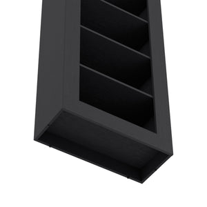 English Elm Melbourne 70.3" Black Bookcase with 5 Deep Open Shelves, Ergonomic Particle Board Storage Unit B128S00172