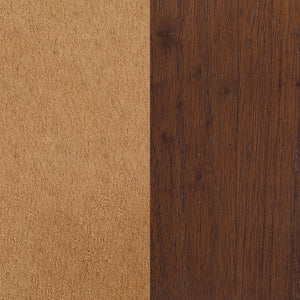 English Elm Robie Mid-Century Honey Upholstered Accent Chair with Cappuccino Wood Frame, Curved Comfort Design B062P299843