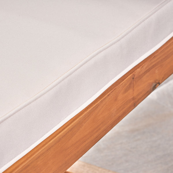 English Elm Christopher Knight Home® - CANDEL Rocking Chair with Acacia Wood Frame and Plush Cushioning — Coastal Comfort, Weather-Resistant Design Cream,Teak 39 L x 28 W x 11.75 H N761P272646T