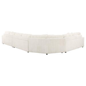 English Elm Langford Four Piece Corduroy Sectional Sofa Plush Modular Seating for Large Living Rooms B062S01489
