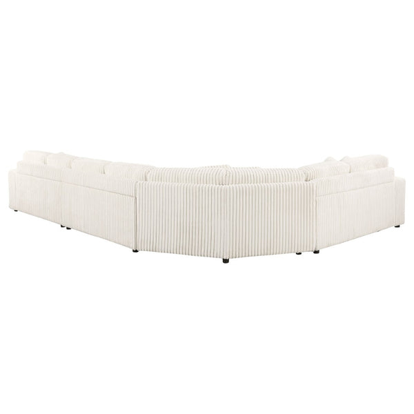 English Elm Langford Four Piece Corduroy Sectional Sofa Plush Modular Seating for Large Living Rooms B062S01489