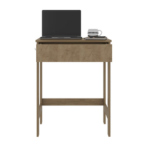 English Elm Hills Natural Oak Computer Desk with Dual Side Shelves, Spacious Worksurface, Compact Durable Design B200P362009