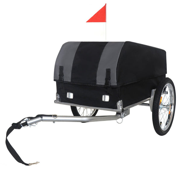 English Elm Heavy-duty Bike Cargo Trailer Foldable Oxford Frame with All-terrain Wheels for Camping W2932P289393