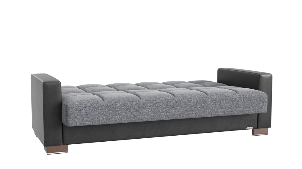 English Elm PrimeNest NimbusFlow Upholstered Convertible Sofabed with Storage, Chenille Comfort, Click-Click Ease Grey+Black B030P286521