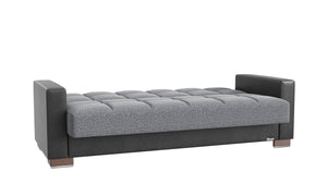 English Elm PrimeNest NimbusFlow Upholstered Convertible Sofabed with Storage, Chenille Comfort, Click-Click Ease Grey+Black B030P286521