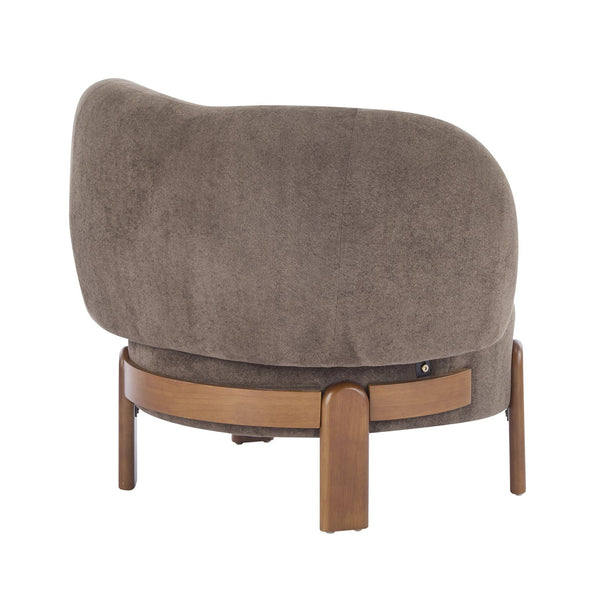 English Elm Christopher Knight Home® - Cozy Wingback Armchair with Plush Bouclé Upholstery, Solid Wood Legs, Ergonomic Support, Timeless Style Dark Brown 33.5 L x 25.5 W x 21.5 H N776P298155D