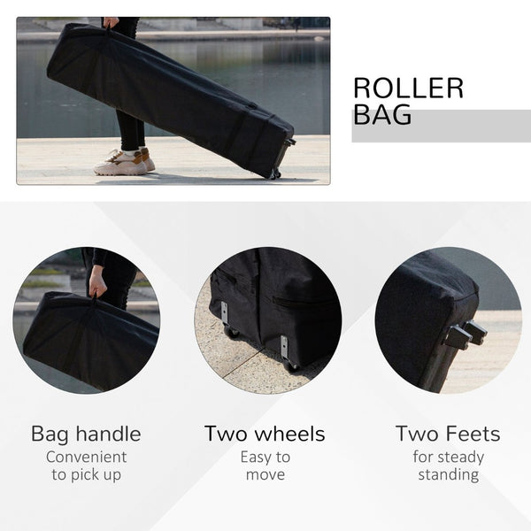 English Elm Outsunny 10' X 10' Instant Canopy Tent With Adjustable Height, Top Vents & Wheeled Carry Bag For Outdoor Fun W2225P200944-GIGA