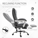 English Elm Vinsetto Executive Office Chair With Footrest, Linen-Fabric Computer Chair