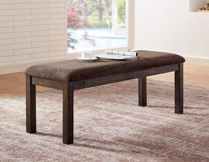 English Elm Classic Walnut Bench 48" Upholstered Dining Seat, Wood Grain Finish, Seats 2, Sturdy 48x17x18" B011P245909