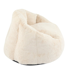 English Elm Christopher Knight Home® - Albi Velvety Beige Indoor Armchair-Style Bean Bag — Eco-Friendly Shredded Foam, Compact Cozy Accent N775P265487B