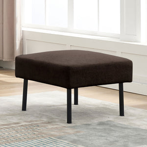 English Elm Ottoman L-Shaped Sectional Sofa with Chenille Fabric, Built-In Storage, Metal Legs, Modern Comfort Brown W1164P239085