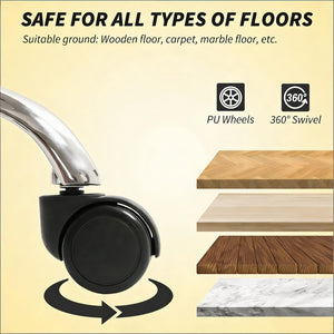 English Elm Reclining High Back Desk Chair with Flannel Cushioning and Extendable Footrest T3971P440171