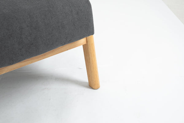 English Elm Mid Century Modern Wood Frame Accent Chair Upholstered with Lumbar Cushion Support W2530P407186