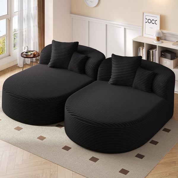 English Elm Swivel Barrel Accent Chair Chenille Tufted Round Club Seat for Living Room Lounge Black N719S002370B