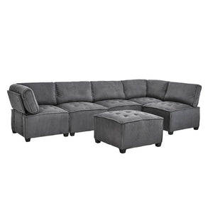 English Elm United We Win U-Shaped Modular Sectional Sofa - 6-Seat Reversible Chaise For Stylish Living Rooms W1568S00157-GIGA