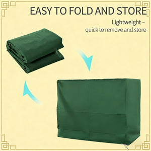 English Elm Outdoor 3-seater Patio Swing Cover Uv-resistant Oxford Cloth All-weather Protection T3971P443147