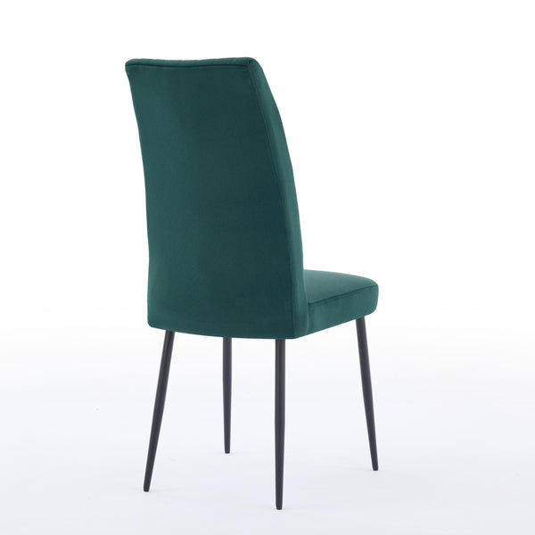 English Elm Adjustable Green Velvet Dining Chair Set Of 2 - Modern Minimalist Design For Kitchens & Restaurants W3615P340424