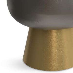 English Elm Anthony Cast Aluminum Side Table - Handcrafted Tulip Shape End Table in Antique Bronze & Brass Finish B136P239045