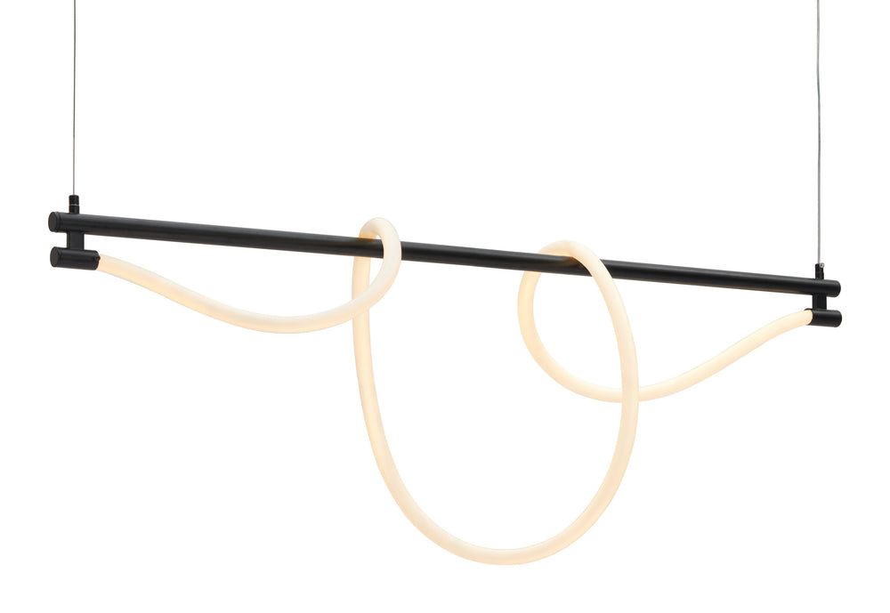 Zuo Modern Adder Ceiling Lamp - Sleek Modern Design With Flexible Led Tube For Stylish Home And Office Lighting Black Steel,Silicone 56167-zuo-modern