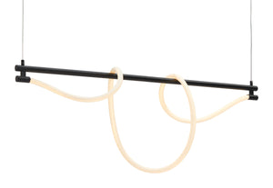 Zuo Modern Adder Ceiling Lamp - Sleek Modern Design With Flexible Led Tube For Stylish Home And Office Lighting Black Steel,Silicone 56167-zuo-modern