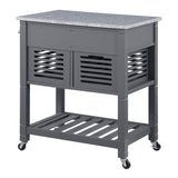 OSP Home Furnishings Stafford Kitchen Cart Grey