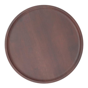 English Elm Breanna Hand-carved Mango Wood Round Side Table with Gold Accent for Modern Interiors B136P414658