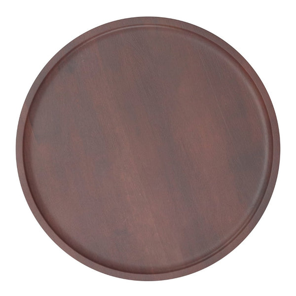 English Elm Breanna Hand-carved Mango Wood Round Side Table with Gold Accent for Modern Interiors B136P414658