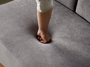 English Elm 90" Curved Sofa with Velvet Upholstery, Ergonomic Half-Moon 4-Seater with High-Density Foam Comfort Grey B2735P320310