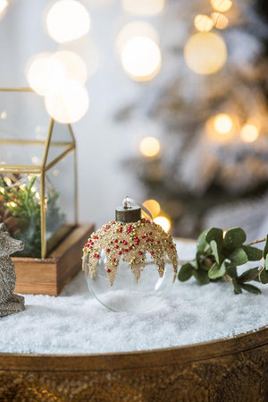 English Elm D3" Set Of 12 Elegant Glass Christmas Ball Ornaments For Holiday Decor, Timeless & Reflective Design W2078P247916