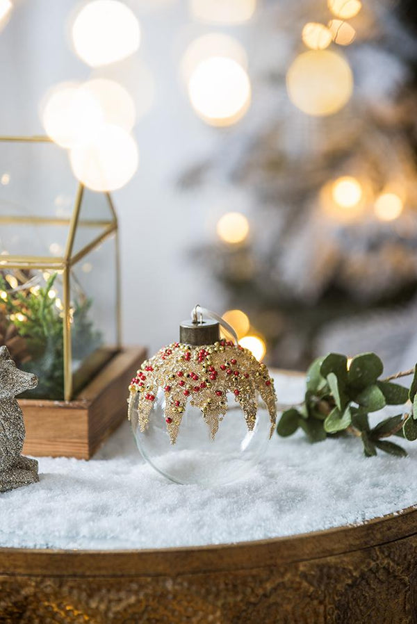 English Elm D3" Set Of 12 Elegant Glass Christmas Ball Ornaments For Holiday Decor, Timeless & Reflective Design W2078P247916