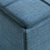 OSP Home Furnishings Rockford Storage Ottoman Blue