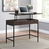 OSP Home Furnishings Contempo Sit-To-Stand Desk Ozark Ash