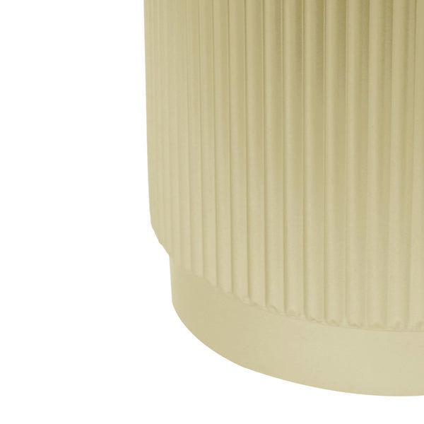 English Elm Christopher Knight Home® - Golden Round Side Table with Vertical Stripes — Modern Gold Iron Accent Table, Durable 80 lb Capacity, No Assembly, 15x15x18.25 inches N770P195633G