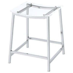 English Elm Staten Acrylic and Chrome Backless Counter Stools Futuristic Kitchen Island Seating B062P447711