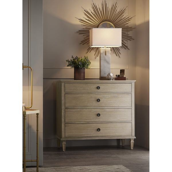 JLA Home Madison Park Signature - 4-drawer Victoria dresser, 40" antique-finish wood, dovetail drawers, metal knobs, anti-tip safety and clearance MPS137-0004