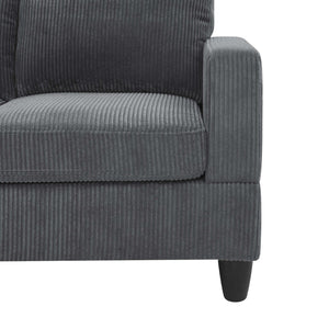 English Elm Savannah Corduroy Modular Sectional with Ottoman for Flexible Living Room Arrangements B355S00015