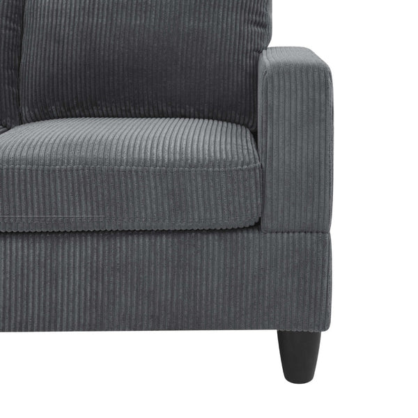 English Elm Savannah Corduroy Modular Sectional with Ottoman for Flexible Living Room Arrangements B355S00015