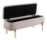 Lebreton Storage Bench Oatmeal Beige 110082 Zuo Modern