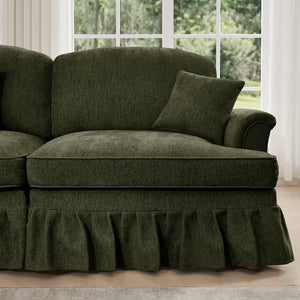 English Elm Classic Comfy Modular U-Shape Sectional Sofa - Elegant Chenille Couch With Flared Arms & Versatile Design W3041S00268