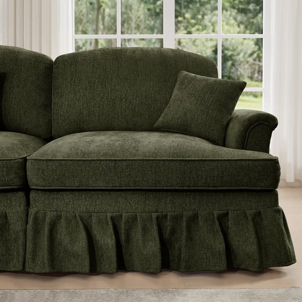 English Elm Classic Comfy Modular U-Shape Sectional Sofa - Elegant Chenille Couch With Flared Arms & Versatile Design W3041S00268