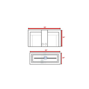 English Elm Fully Assembled Rattan Wicker Outdoor Loveseat Set For 2 With Fire Pit Table & Plush Cushions B120S00220