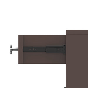 English Elm Mirror Shoe Cabinet with Mirror & Drawer Storage, 4-Tier 16-Pair Organizer, Bright Brown MDF Entryway Unit W760P206336